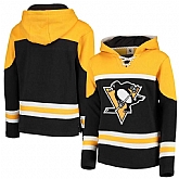 Pittsburgh Penguins Black Men's Customized All Stitched Hooded Sweatshirt,baseball caps,new era cap wholesale,wholesale hats